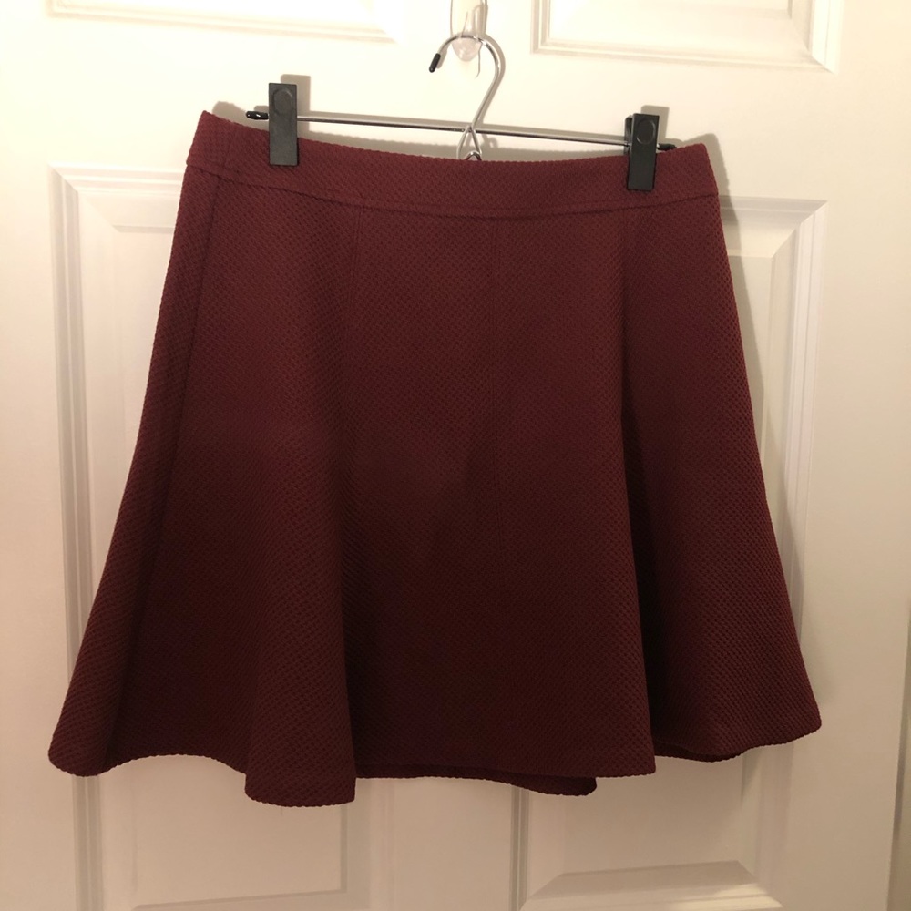 LOFT burgundy skirt with tags never worn